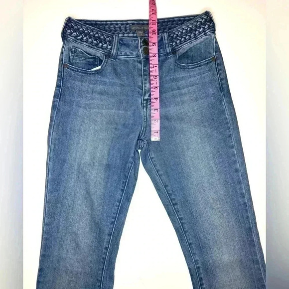 Kendall & Kylie Braided Belt High Waisted Flare Jeans Size- 5 - Picture 6 of 12